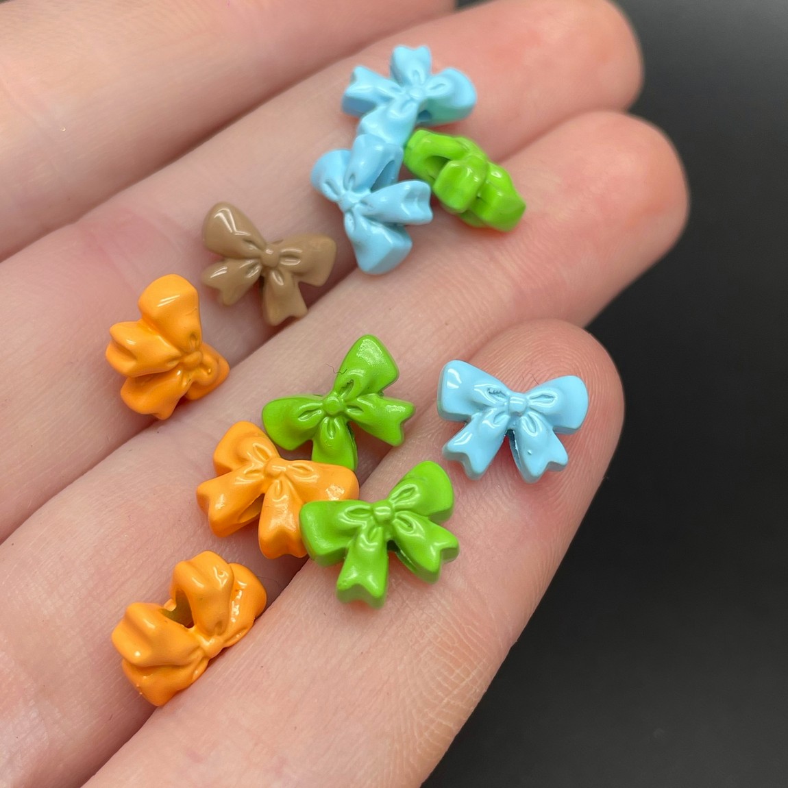 7,5*10 мм , Бусина бант эмаль микс уп.10шт