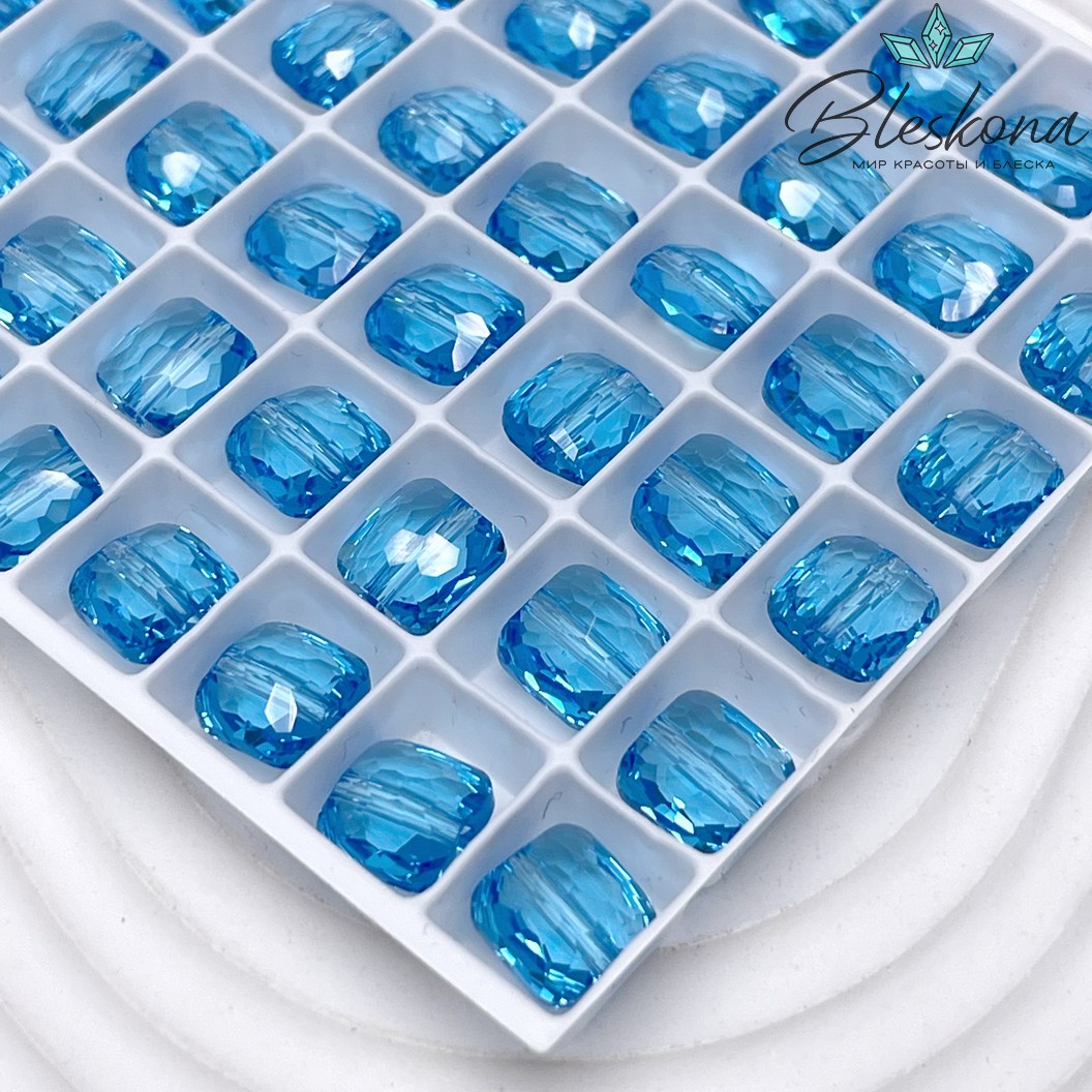 5035 Square Cusion 8 mm Aquamarine (202)