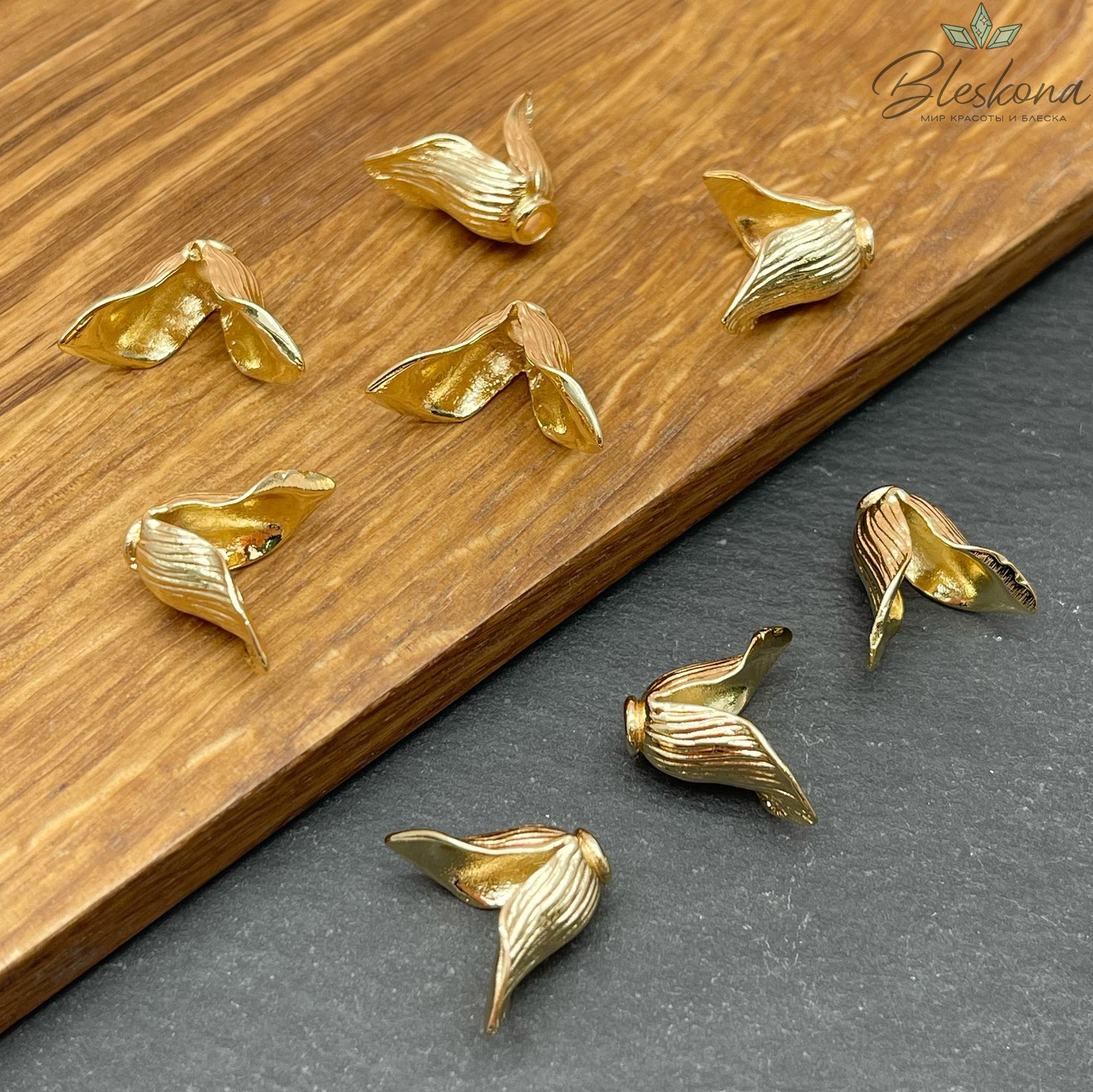 14*8 мм Цвет золото, Концевик полосы 