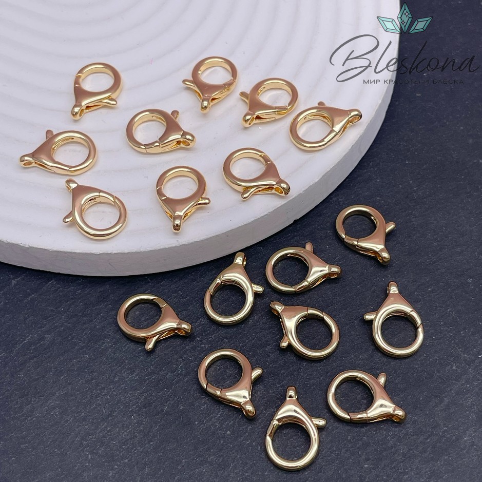 16,5 мм Цвет золото, Замок округлый 