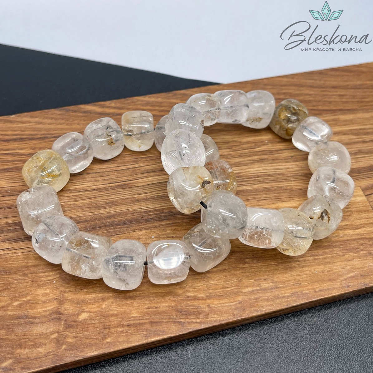 Херкимерский алмаз (кварц) куб фриформ 13-15 мм сет 18 см