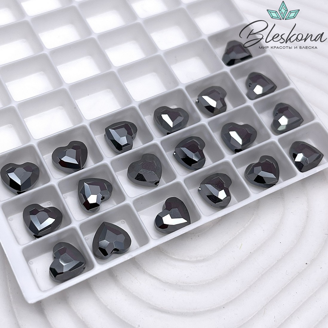 5741 Love Bead 8 мм Crystal Silver Night 2x (SINI2)