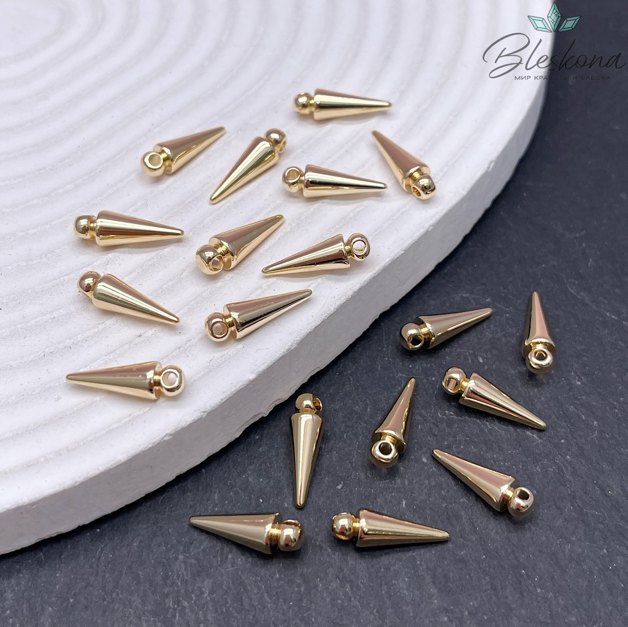 15*5 мм Цвет золото, Подвеска шип