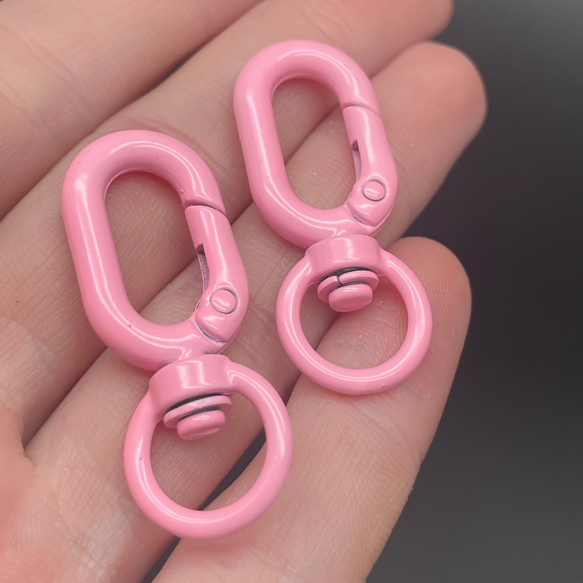 15,7*38мм , Замок крупный розовая  эмаль 