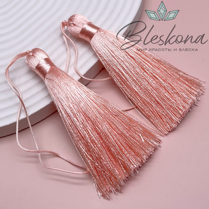 Кисть вискозный шелк Пудровая 8*1 см