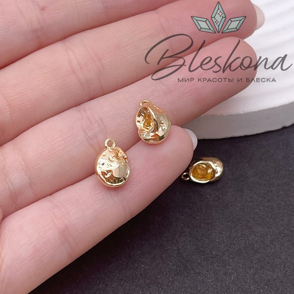 11*7,5 мм Цвет золото, Подвеска ракушка улитка 