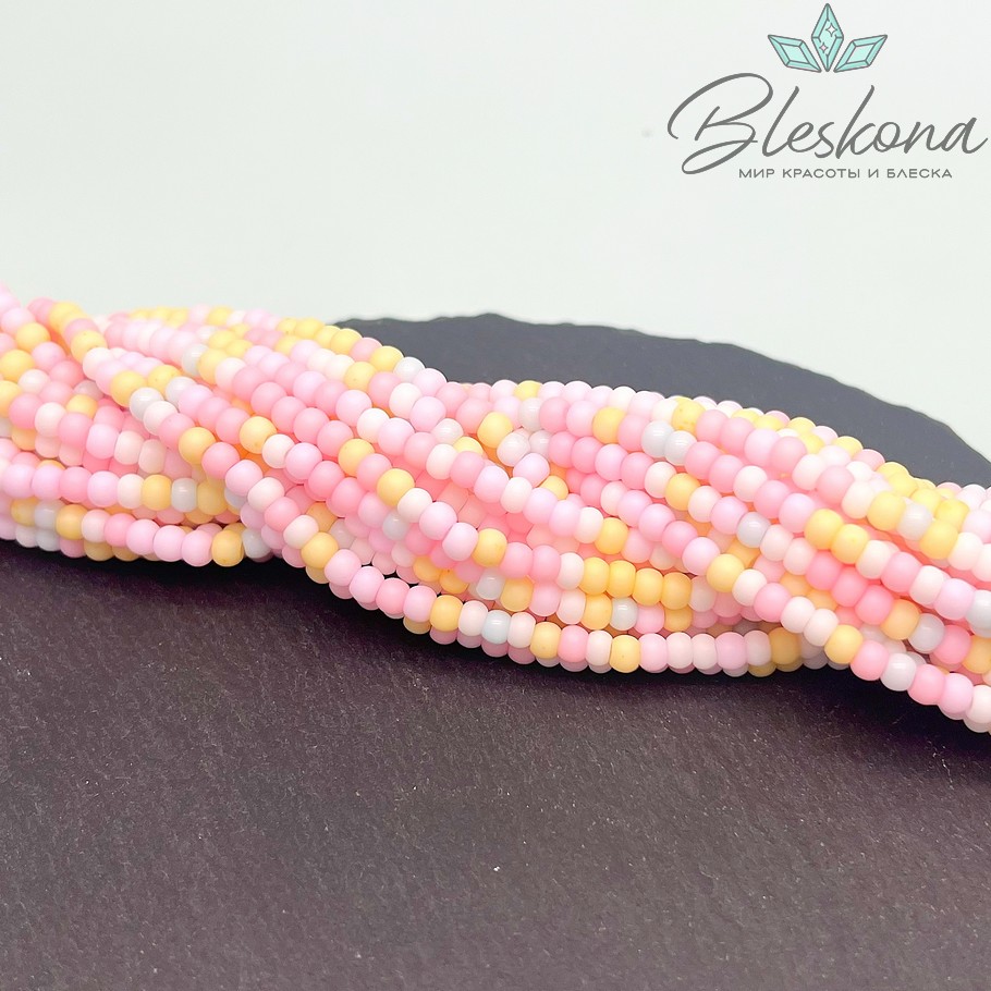 4*3 мм Бусины стекло рондель микс №22