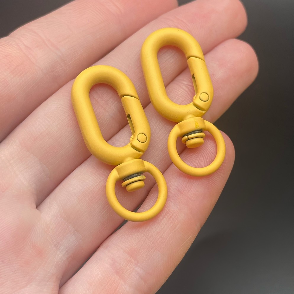 15,7*38мм , Замок крупный светло-оранжевая  эмаль матовая