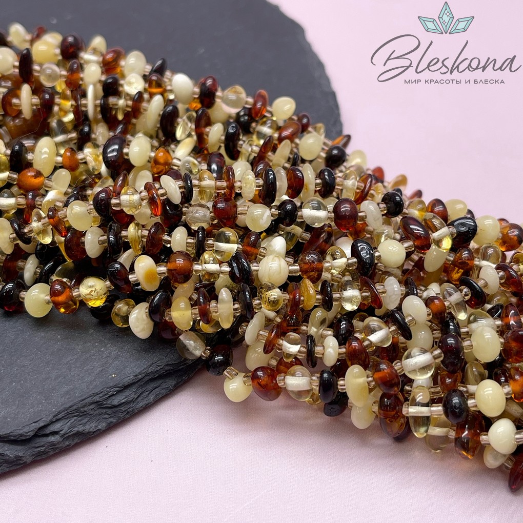 Янтарь крошка №7 микс 6-7мм