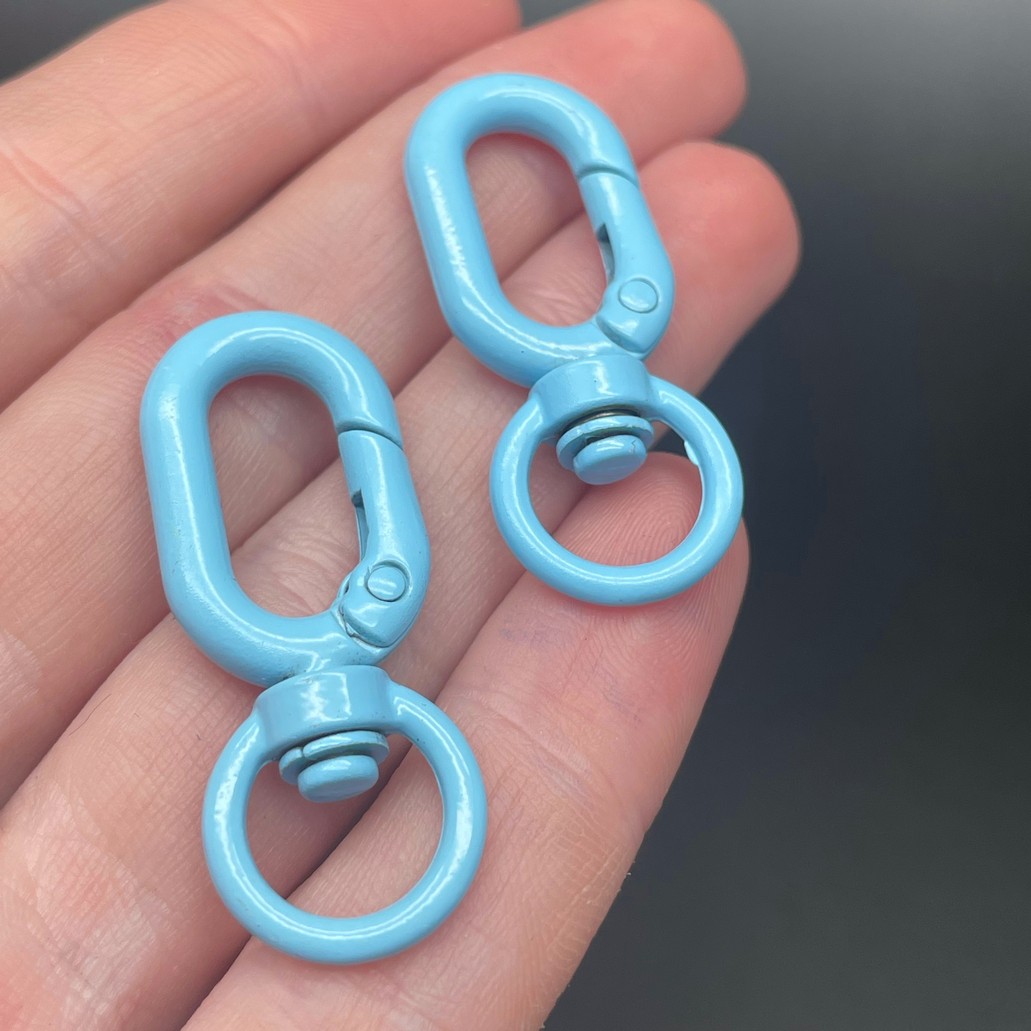 15,7*38мм , Замок крупный голубая  эмаль 