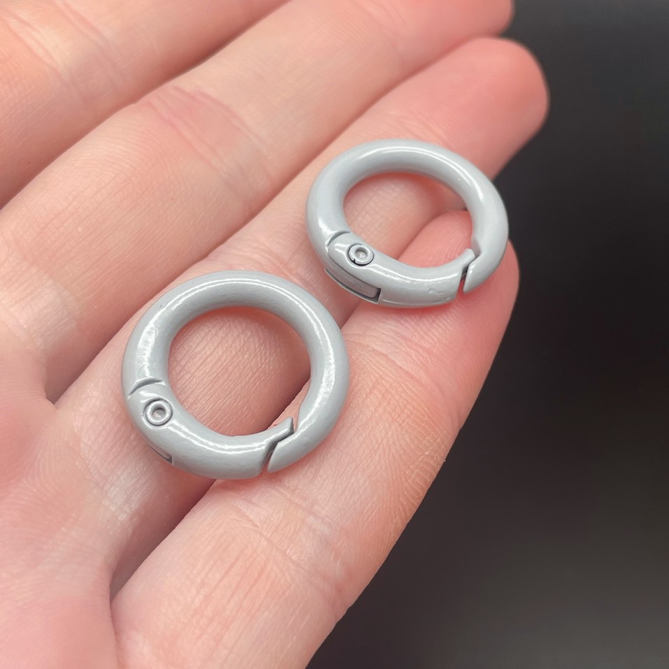 20мм , Замок круг серая эмаль 