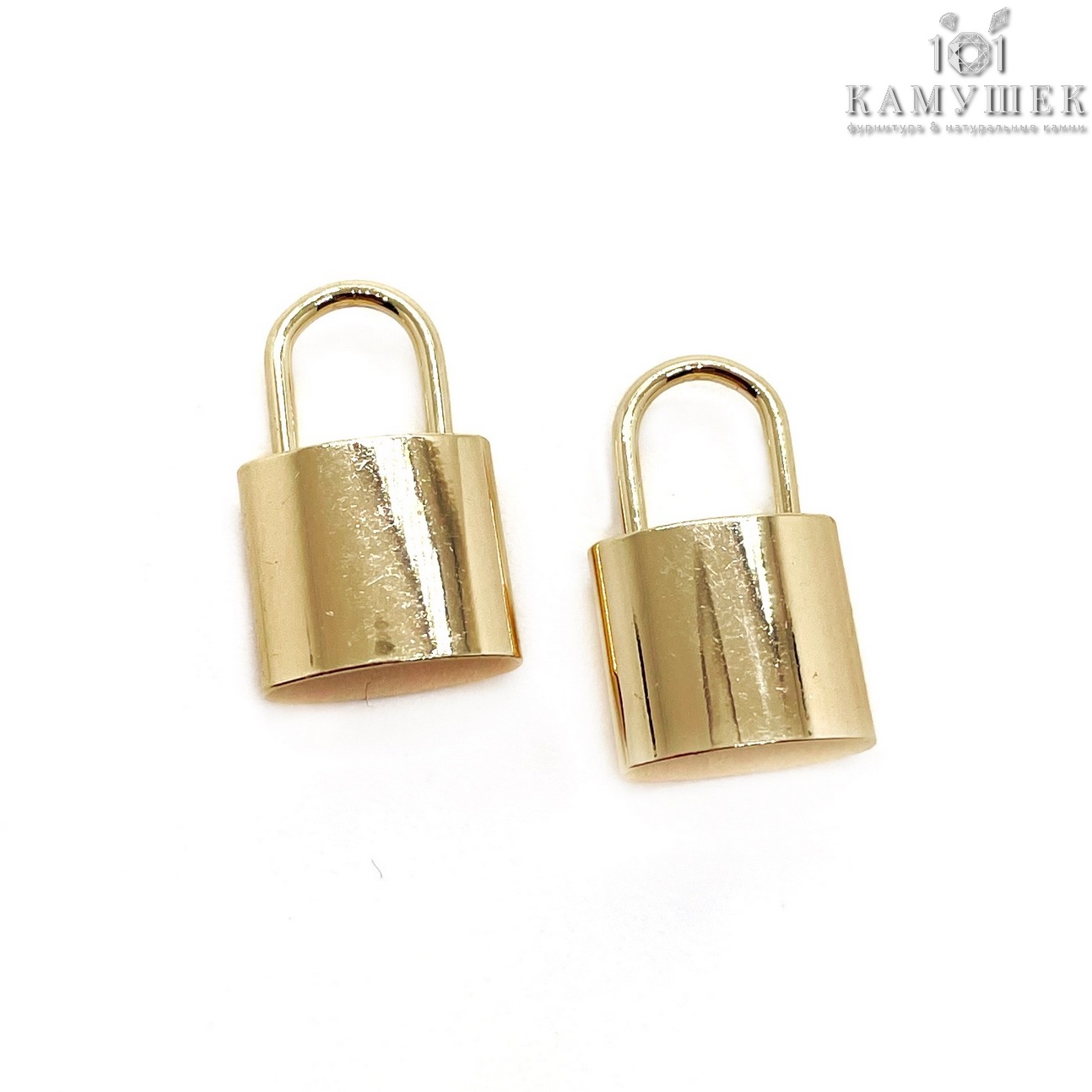 20*12мм, цвет золото, Подвеска Замок большой гладкий