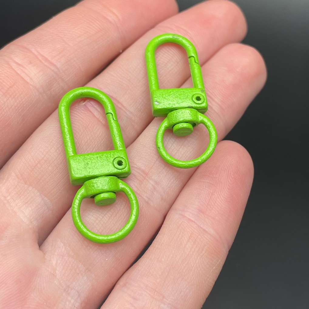 12*33,5мм , Замок крупный зеленая эмаль №1