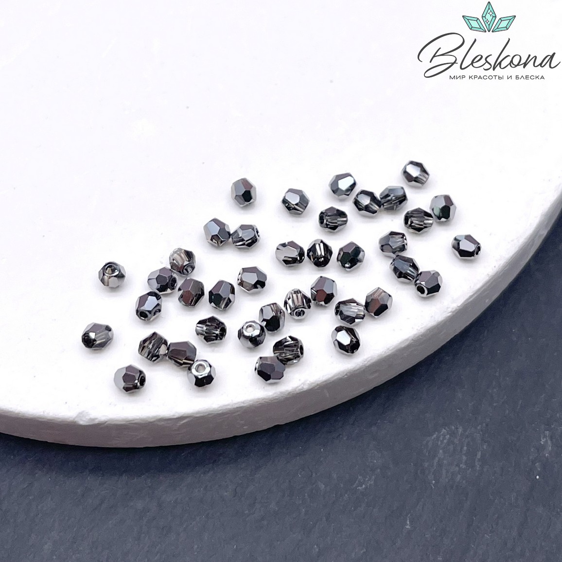 5000 Classic Bead 3 мм Crystal Silver Night уп.10шт.