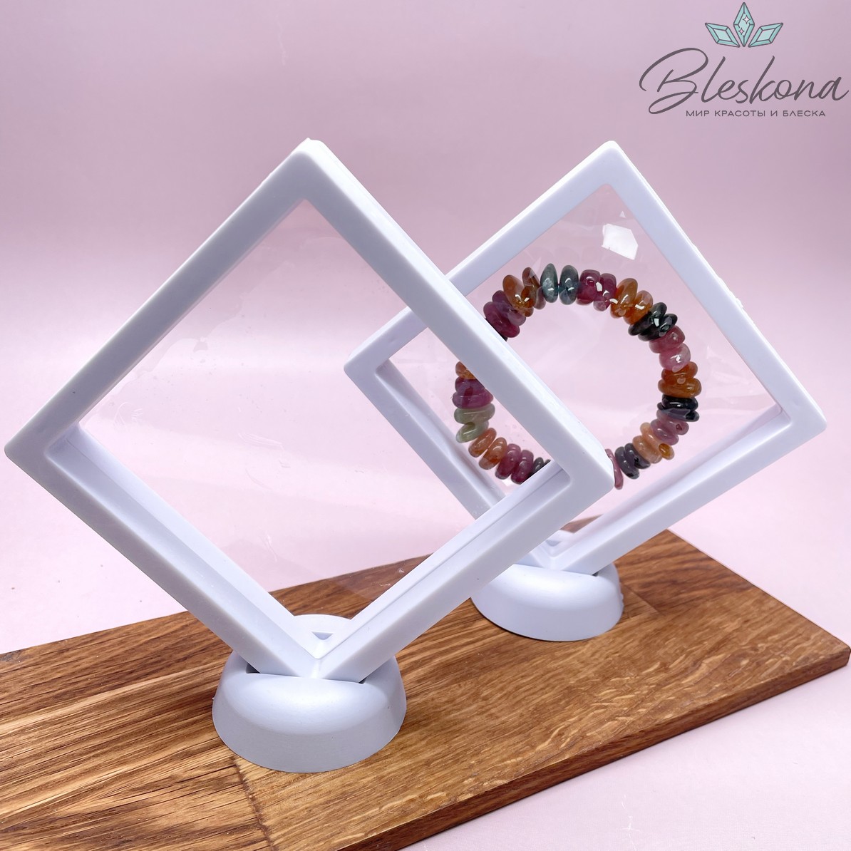 Прозрачный дисплей для украшений белый 11 см