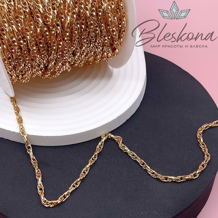 Цепь №119-1 цвет золото 6*3,5 мм