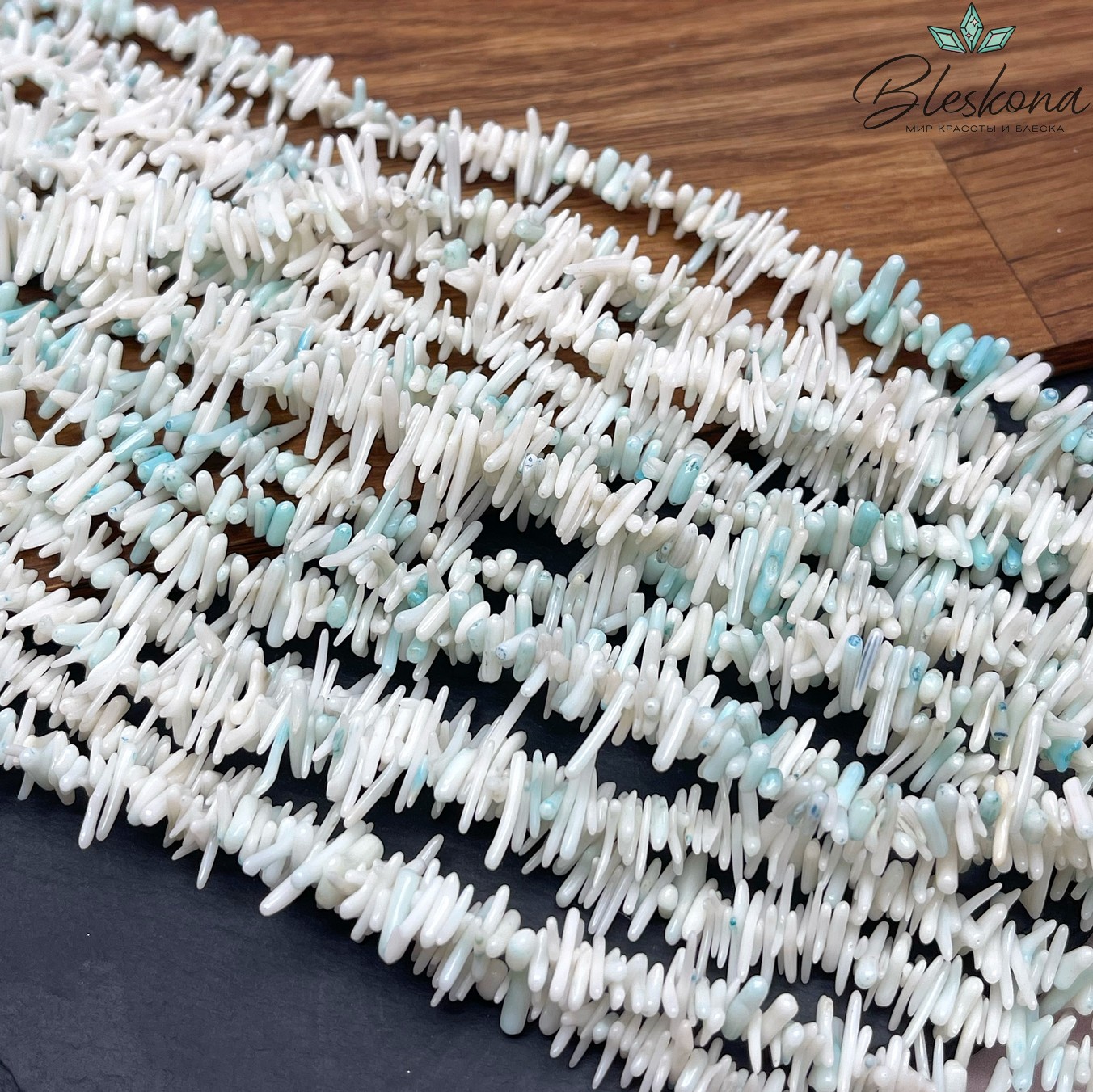 Коралл бело-голубой веточки (Коралловые водоросли) 6-13 мм