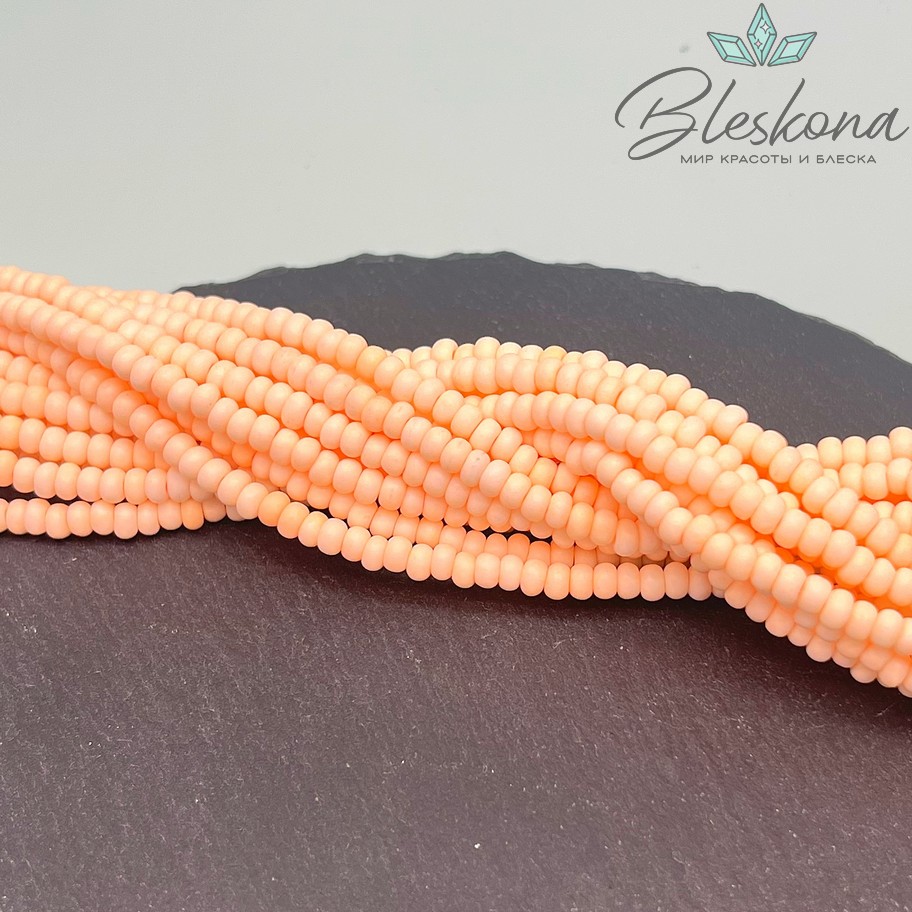 4,5*3 мм Бусины стекло рондель персиковые