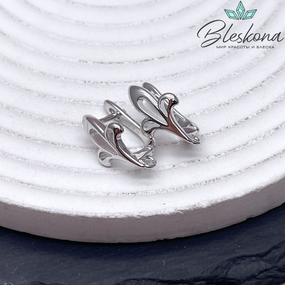 18*10 мм Цвет серебро, Швензы Тюльпан Этно Люкс