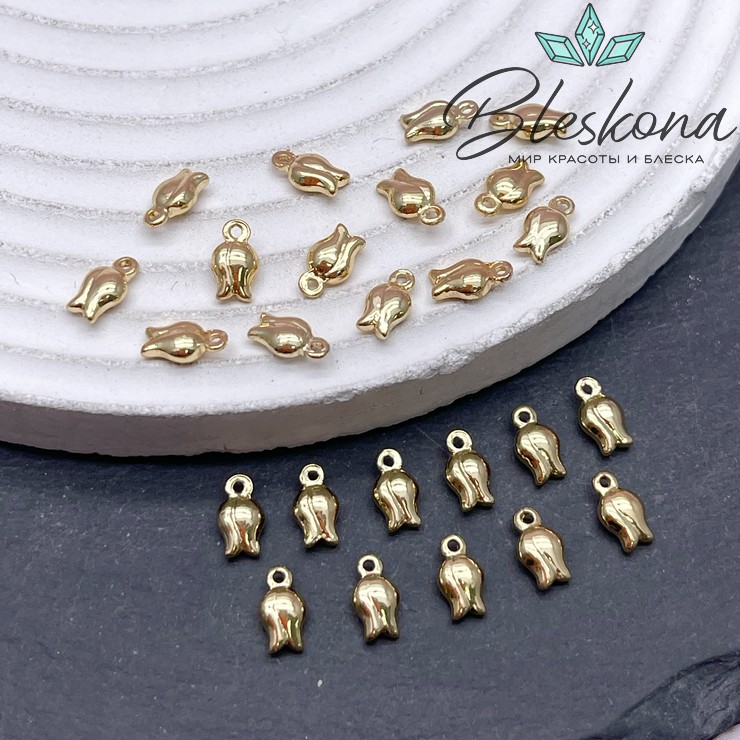 7,8*4,4 мм Цвет золото, Подвеска бутон