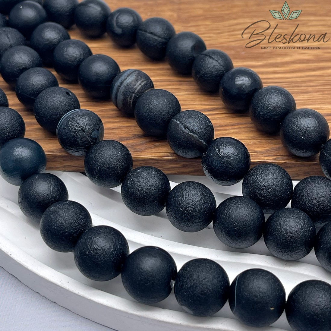 Агат черный в термической обработке 16 мм