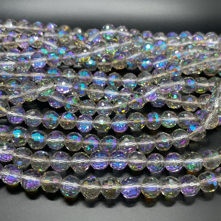 7,5 мм Стекло Lux, шар, цвет песочный с переливом