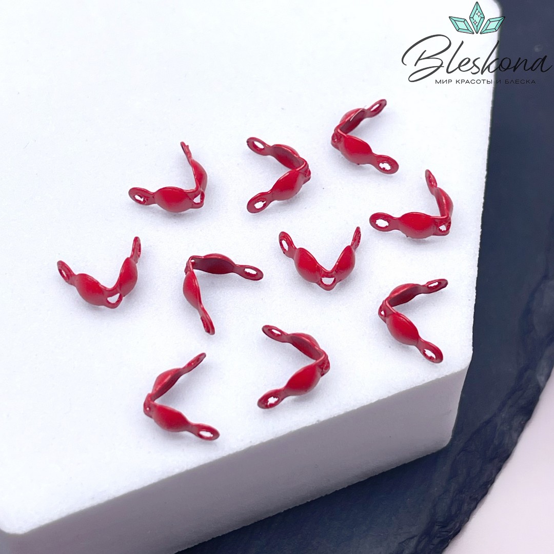 8,5*4 мм, Каллоты красная эмаль уп.10шт