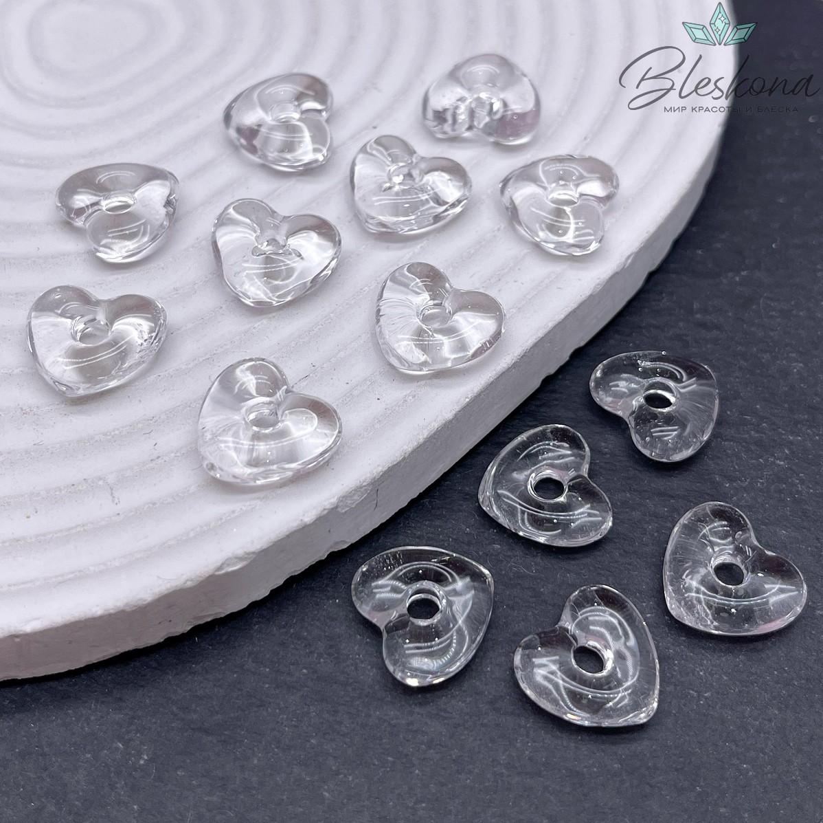14*15 мм Подвеска сердце прозрачное