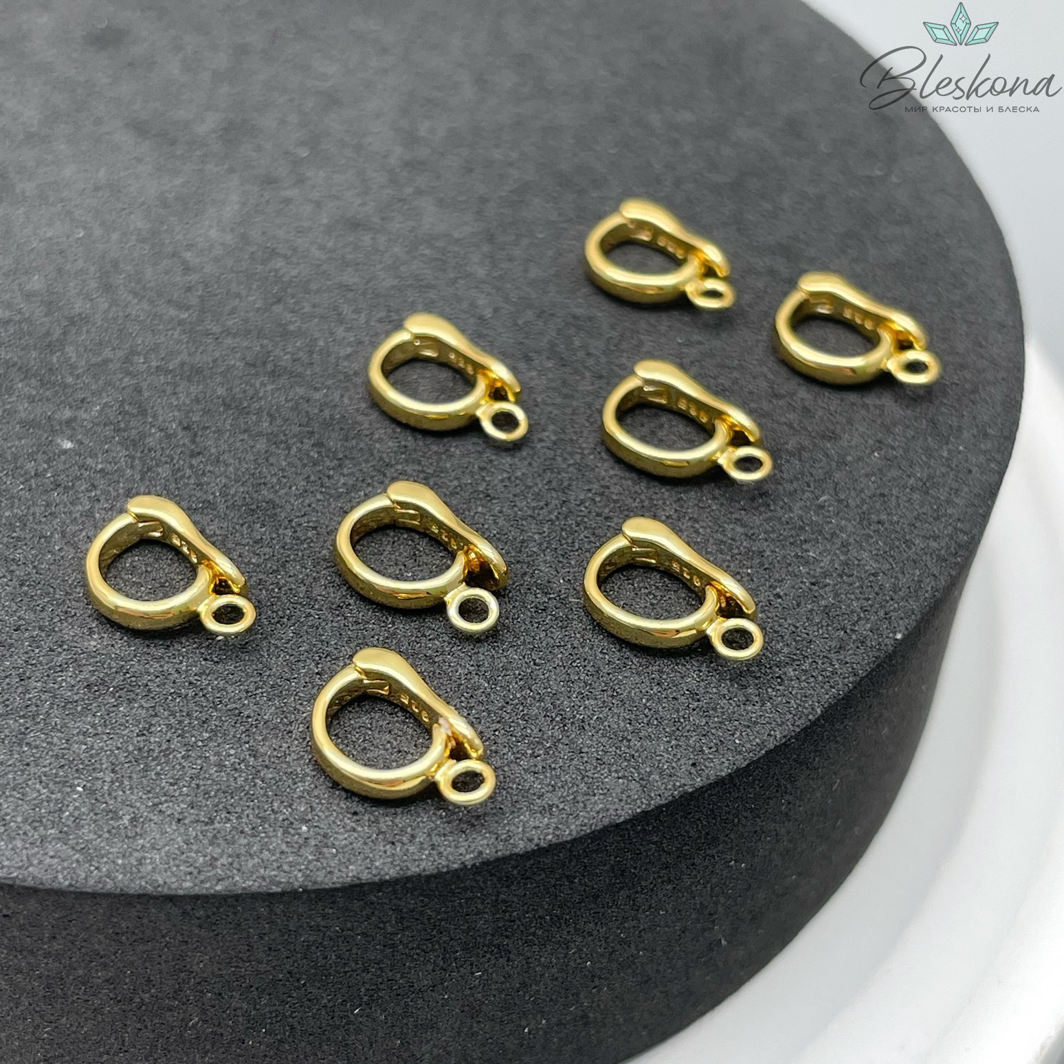 1,7*10 мм Цвет золото, Бейл съемный мини овал Люкс