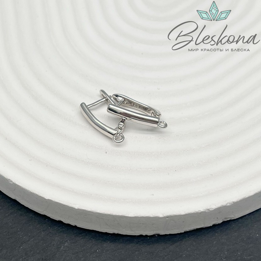 18*3,2мм Цвет серебро, Швензы без страз Люкс №24 