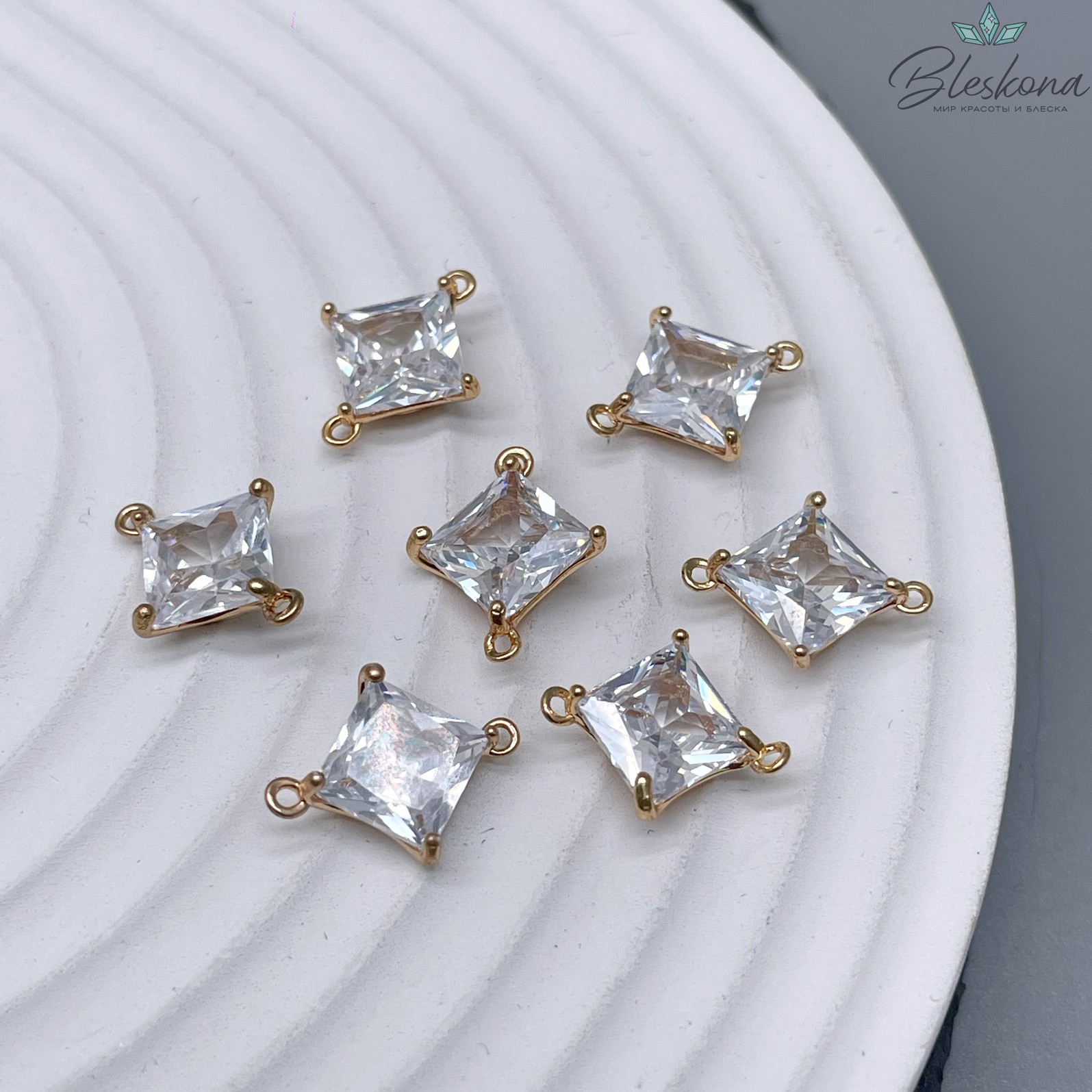 13,4* 10,8 мм Цвет золото, Коннектор ромб P11836