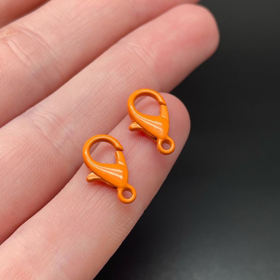 12 мм , Замок круглый  оранжевая эмаль