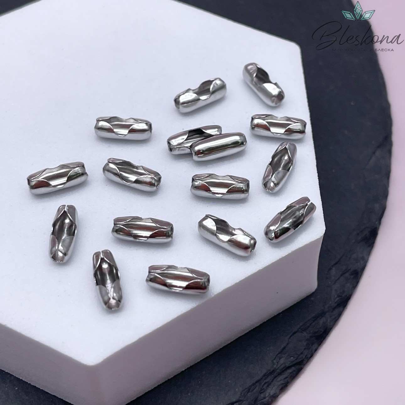 10,3*4 мм Цвет серебро, Замок для цепочки рис СТАЛЬ