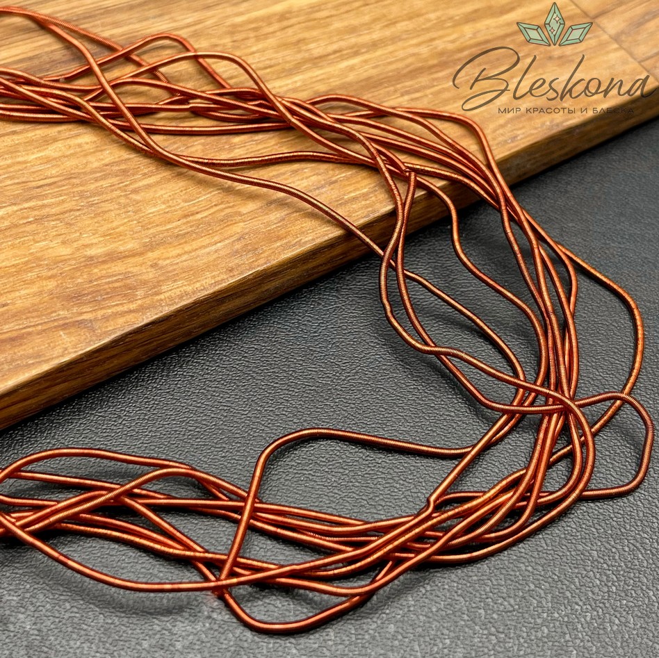 Канитель мягкая матовая 1 мм, Цвет MK-21 уп.5 гр (оттенок оранжевого)