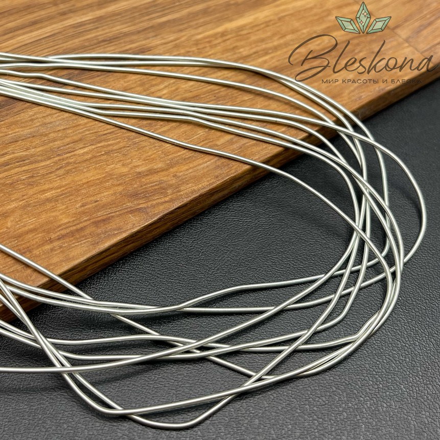 Канитель мягкая гладкая 1 мм, Цвет MD-21 уп.5 гр (оттенок серого)