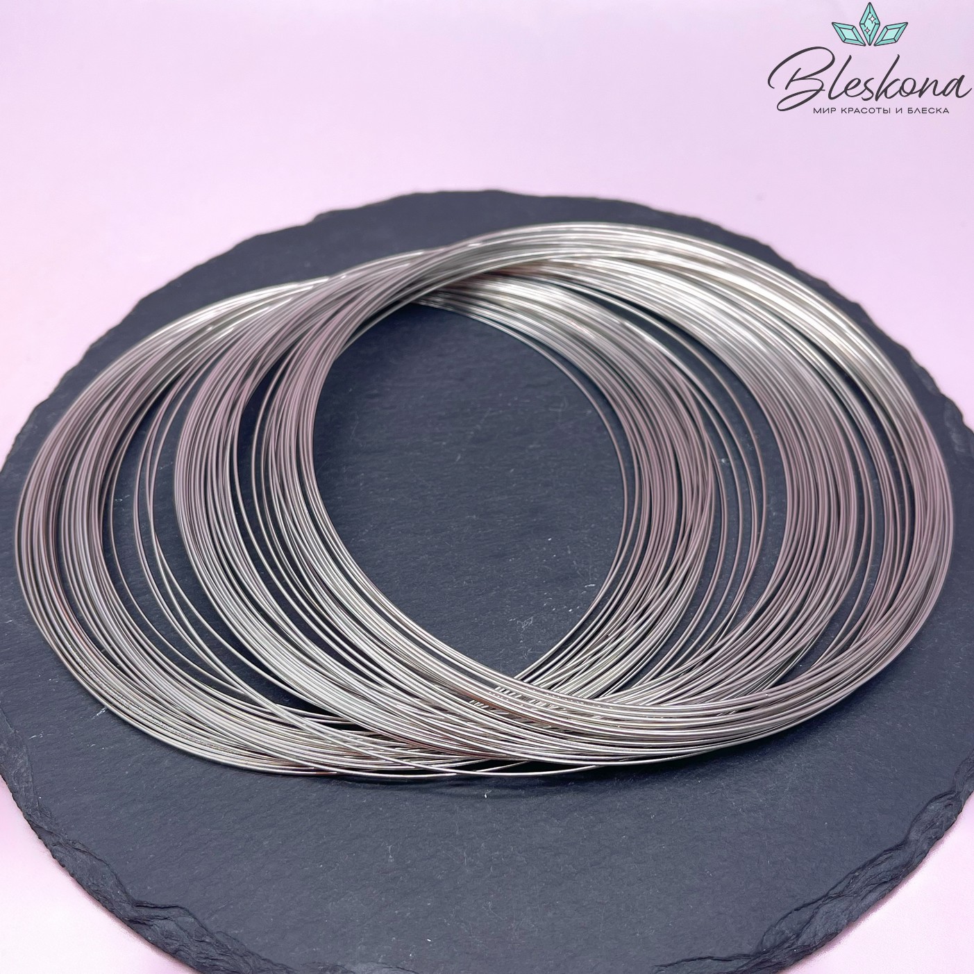 Основа для колье мемори 12см, Цвет серебро