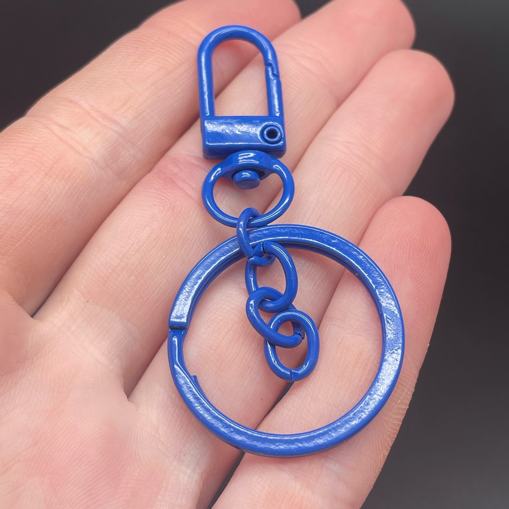 30 мм, Основа для брелока синяя эмаль