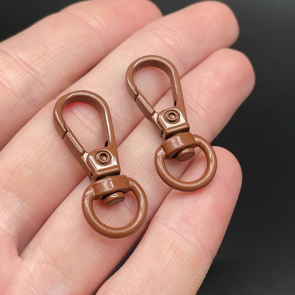 11,5*31,5мм , Замок крупный коричневая эмаль 