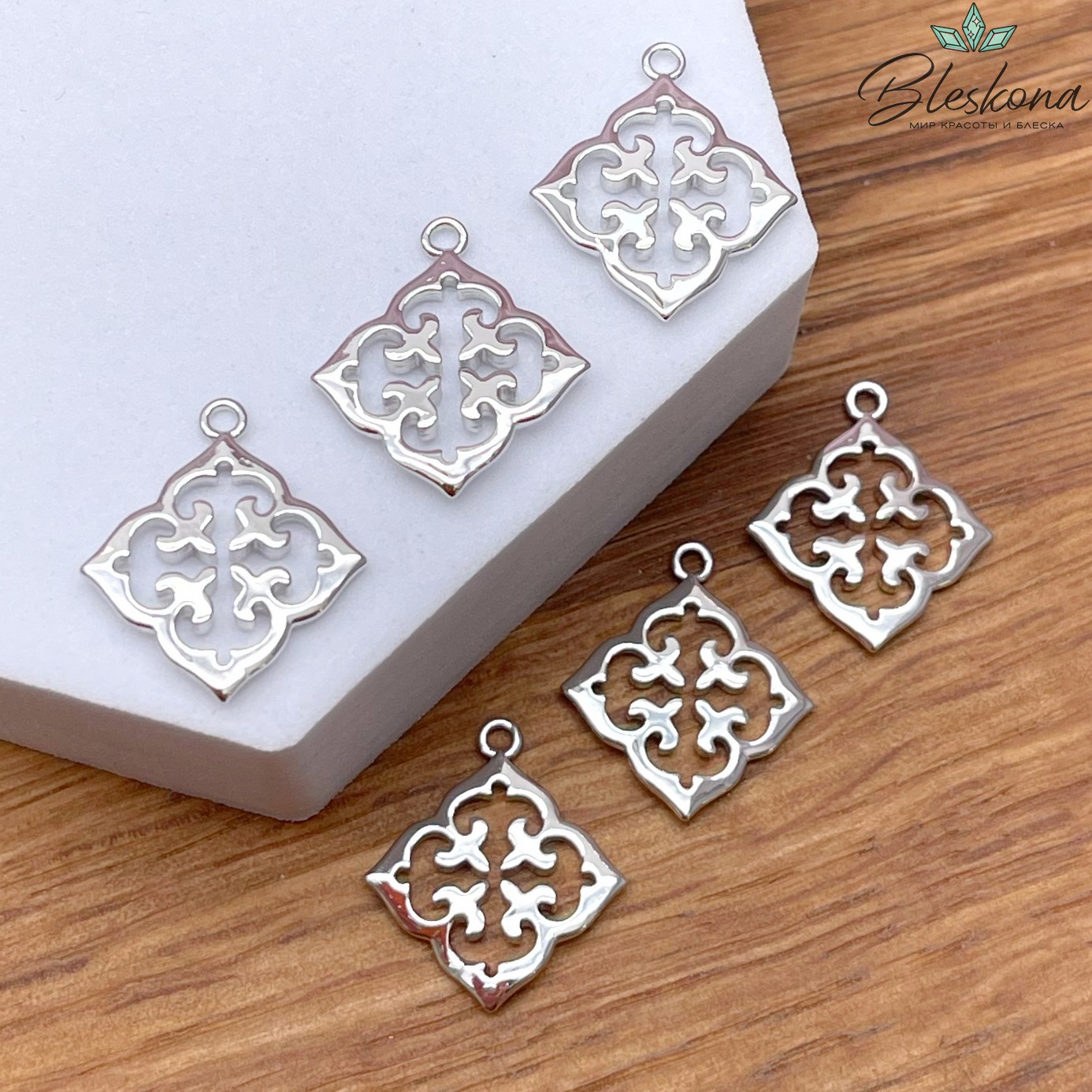 19*16,5 мм Цвет серебро, Подвеска Этно №5