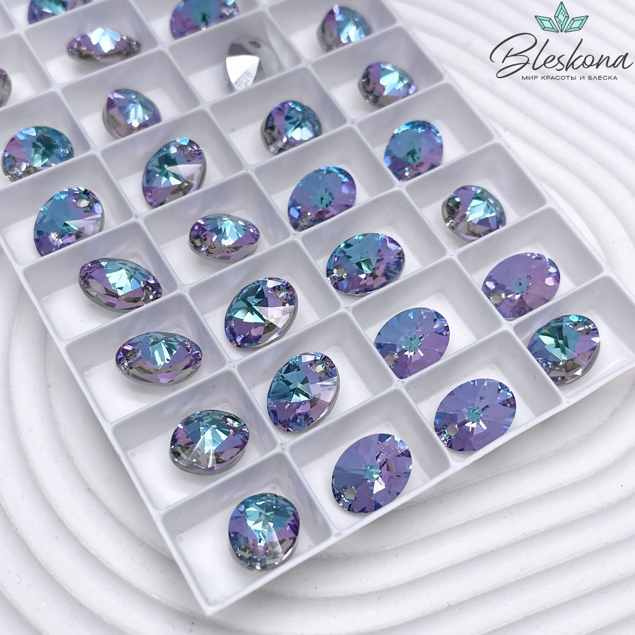 6028 XILION Oval 12 мм Crystal Vitrail Light P