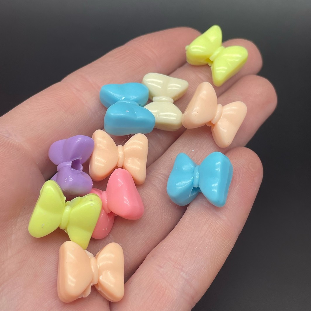 13*14 мм , Бусина Бабочка микс уп.10 шт 