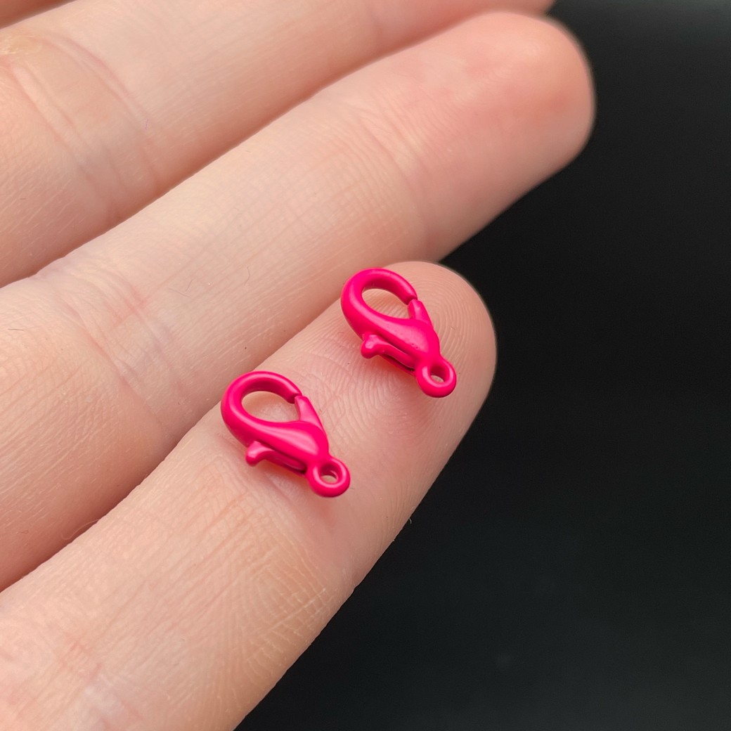 10 мм , Замок круглый  малиновая эмаль