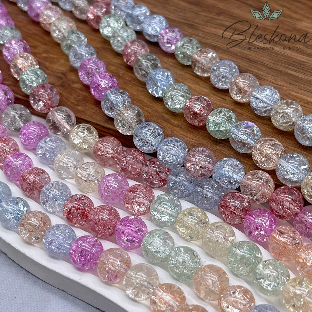 Кварц снежный микс №1 (имитация) 10 мм