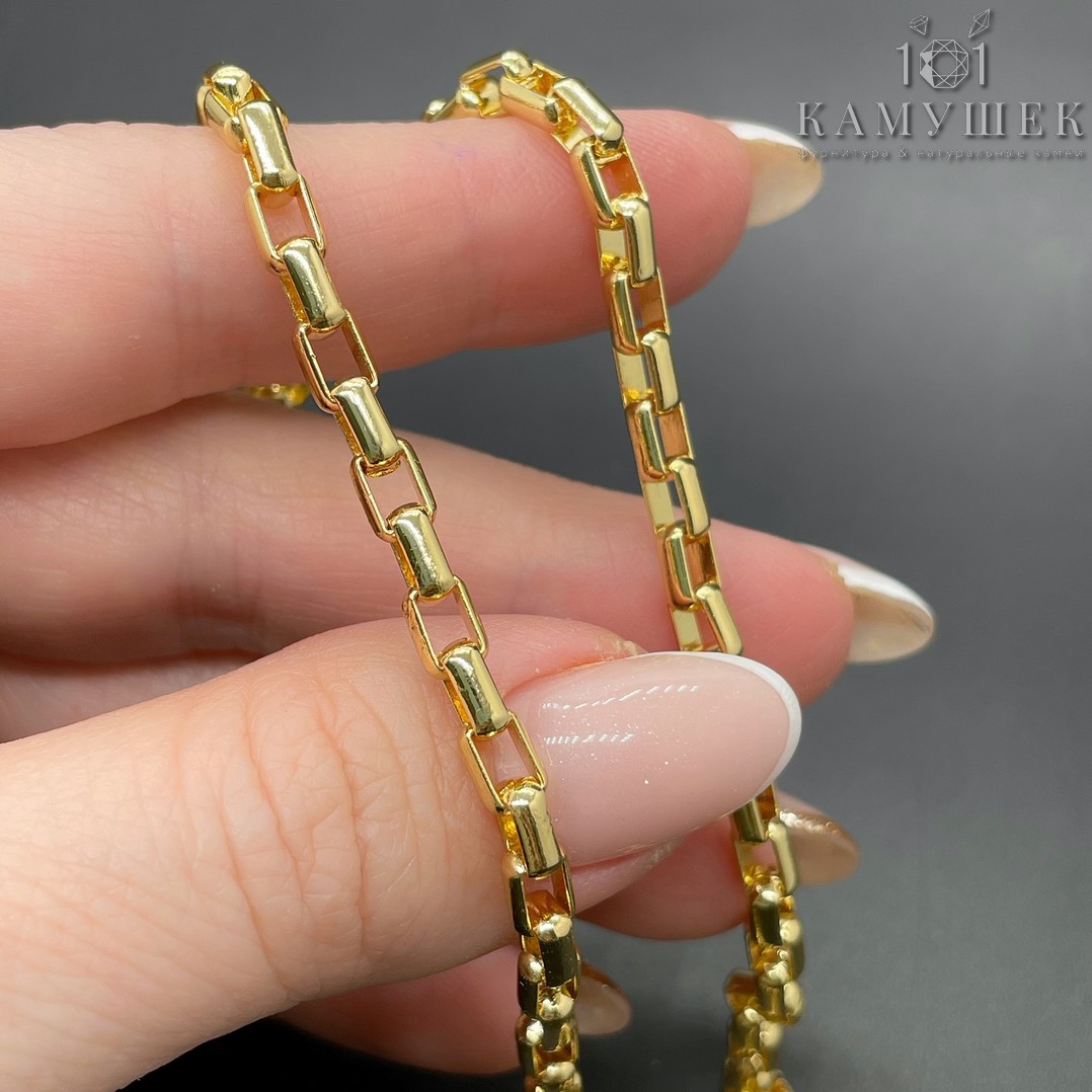 Цепь №97-1 цвет золото 6*2 мм