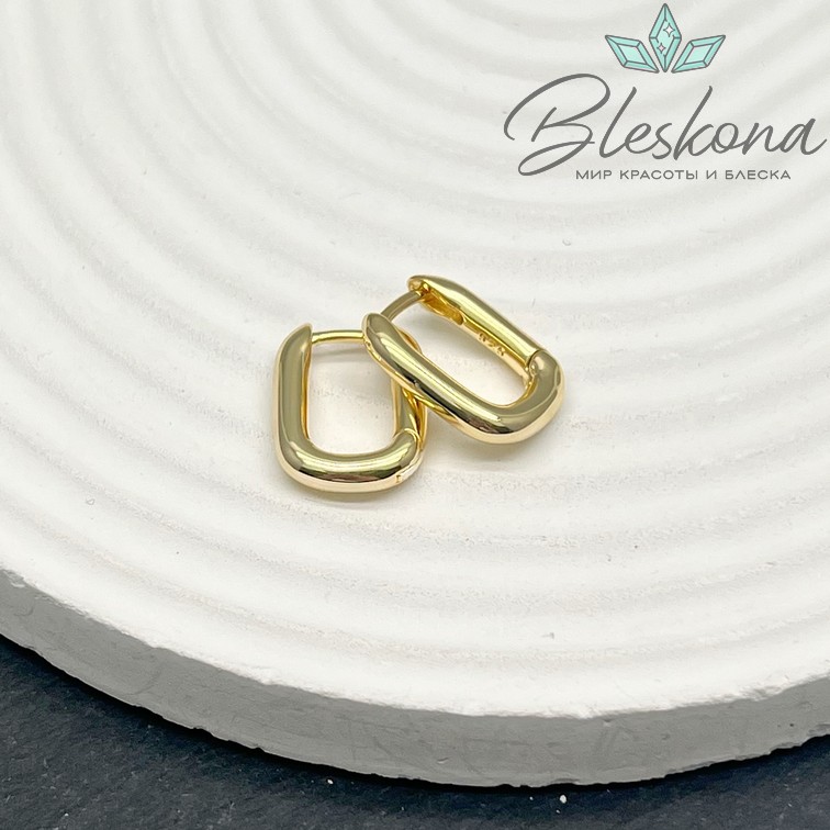 16*12 мм Цвет золото, Швензы Конго овал Люкс толщина 2,8мм