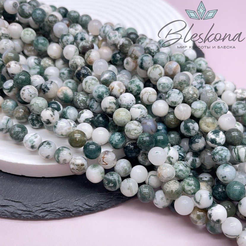 Агат древесный 8 мм