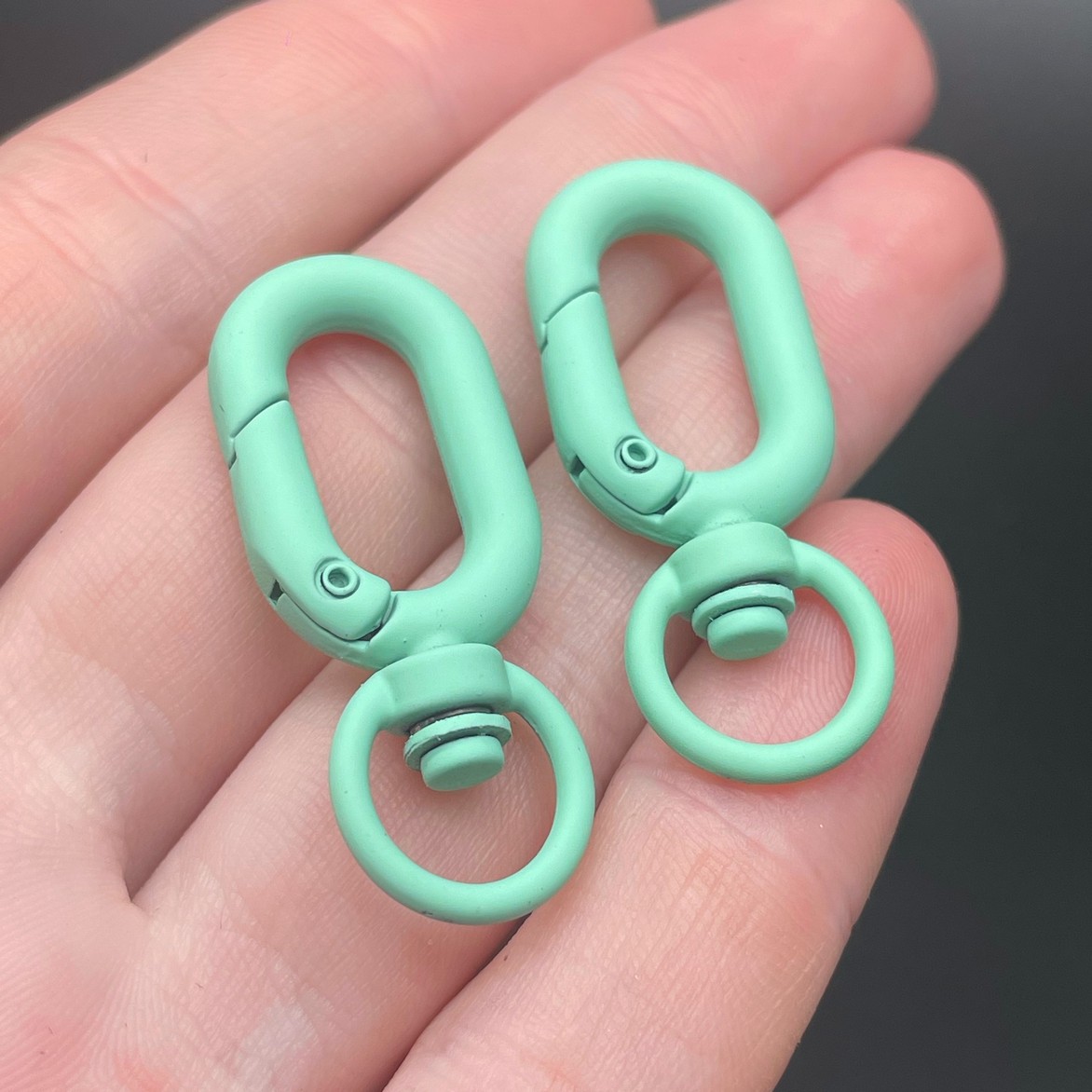 15,7*38мм , Замок крупный бирюзовая  эмаль матовая