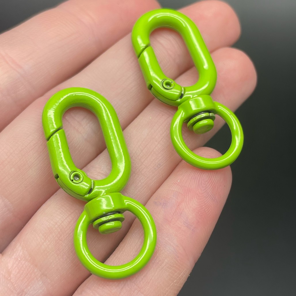 15,7*38мм , Замок крупный зеленая  эмаль 