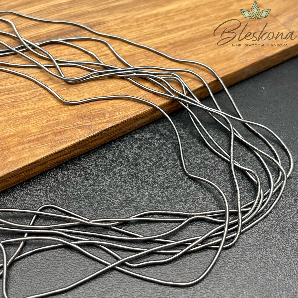 Канитель мягкая матовая 1 мм, Цвет MK-15 уп.5 гр (оттенок серого)