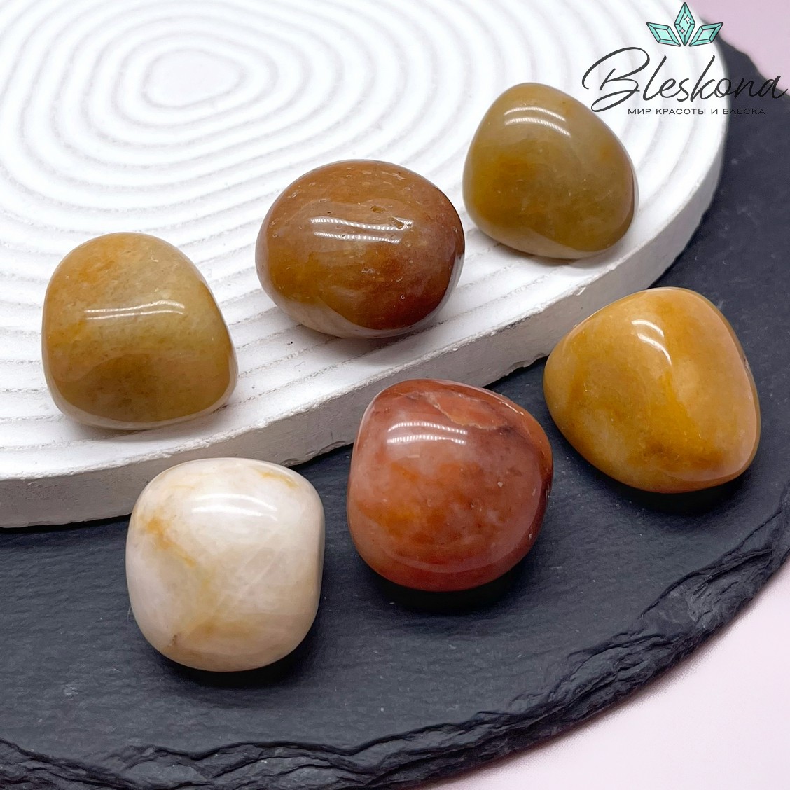 Авантюрин коричневый галтовка 20-29 мм